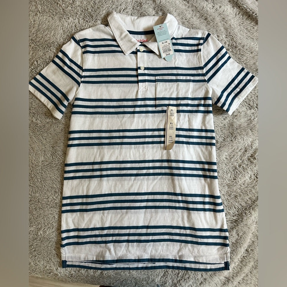 NWT Boys striped polo